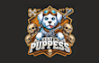 do modarn adventurous puppies mascot logo with new concepts