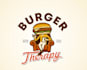 design unique burger therapy logo