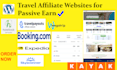 create a travel affiliate website for passive income