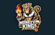 design amazing monkey king mascot logo with express delivery