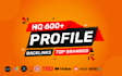 manually 600 profile backlinks SEO link building