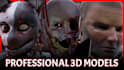 3d model monster, human, alien, robot for games, animations