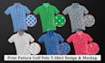 create custom print pattern golf polo t shirt design