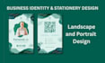 design elegant business card, brand identity and stationary with qr code