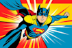 superhero comic book pop art cartoon illustration