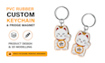 create 3d cad models for pvc rubber keychains, fridge magnet