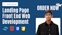 create landing page or front end web development using html, css, tailwind, js