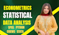 do econometrics and statistical analysis in rstudio, stata, eviews, spss, python