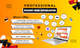 do front end development and website development using HTML, CSS, and javascript