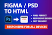 convert figma to html, psd to html responsive wesite design