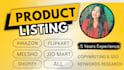 do product listing on amazon, flipkart, meesho, jiomart, shopify SEO optimized