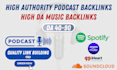 boost your website with high da podcast backlinks, music, and contextual links