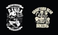 make amazing vintage biker panda logo