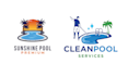 design summer swimming pool spa logo