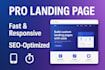 a fast one page landing site for your small business with free hosting setup