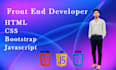 professional frontend website design with HTML CSS bootstrap