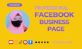 do professional facebook business page creation and setup