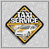 draw modern car, taxi logo design