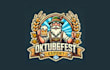 do unique flat oktoberfest mascot logo with express delivery