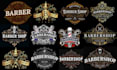 do cool and attractive barber shop and spa beauty salon logo retro vintage