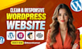 create a responsive wordpress website design and development