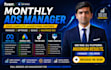 be expert monthly meta facebook google tiktok ads manager, marketing specialist