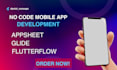 create appsheet glide flutterflow no code app mobile app appsheet