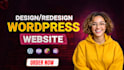 build wordpress website design redesign ecommerce, business website development