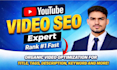 do youtube SEO to rank your videos and grow your channel