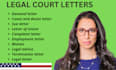 draft court motion, lawsuit, complaint, appeal as a lawyer
