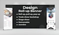 design roll up banner, retractable, pull up standee banner