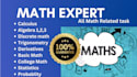 tutor math, mathematics, algebra, and calculus course