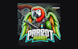 design awesome amazon parrot mascot logo with express delivery