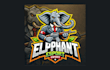 design creative elephant mascot logo with unique concepts