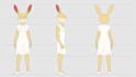 make 2d character design and character reference sheet