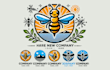 design super simple bee logo  with source file in 12 hours