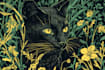 illustrate animal or botanical linocut based