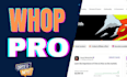 design a whop store professionally with telegram integrate