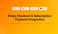 integrate stripe checkout, subscription payments in laravel, react, next