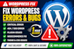 repair wordpress website errors, bugs and technical issues