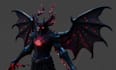 ferocious anime warrior character,3d polycount,uv unwrap,demon character,animate