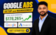 setup and manage google ads, ppc campaign, search ads with conversion tracking