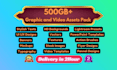 500gb premium graphics and video assets pack