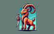 design creative ibex mascot logo with creative concept