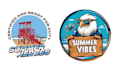design summer mascot cartoon or beach logo