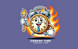 do make hand clock mascot logo design with express delivery