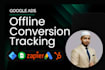 setup google ads offline conversion tracking without zapier with hubspot, sheets