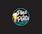 make innovative unique pinball pub logo