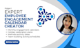 create a one month employee engagement calendar