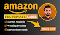 do amazon fba product research for your private label